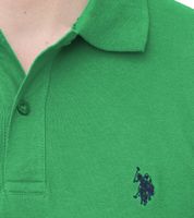 U.S. POLO ASSN. Polo da uomo, in tinta unita o con accenti di colore, camicia basic, camicia in cotone, camicia a maniche corte, giallo, blu, rosso, verde, turchese, azzurro, nero