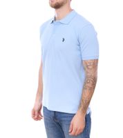 U.S. POLO ASSN. Polo da uomo, in tinta unita o con accenti di colore, camicia basic, camicia in cotone, camicia a maniche corte, giallo, blu, rosso, verde, turchese, azzurro, nero