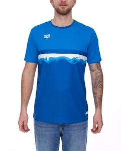 Outfitter OCEAN FABRICS TAHI men's sustainable training shirt with mesh inserts fitness shirt short sleeve shirt OUT-M-1021-OTW-41 Blue
