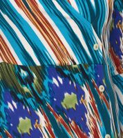 Aniston CASUAL Damen Midi-Kleid bunt gemustertes Wickel-Kleid Langarm 75955239 Blau/Bunt