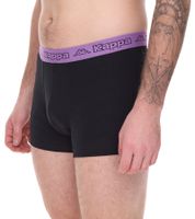 Pack of 2 Kappa men's boxer shorts with brand lettering and logo underpants 351K1JW ADM Black/Purple