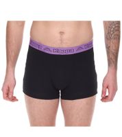 Confezione da 2 boxer uomo Kappa con lettering brand e mutande logo 351K1JW nero/lime o nero/viola