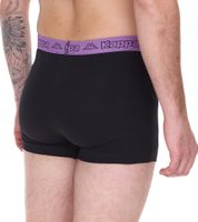 Confezione da 2 boxer uomo Kappa con lettering brand e mutande logo 351K1JW nero/lime o nero/viola