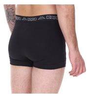 Confezione da 2 boxer uomo Kappa con lettering brand e mutande logo 351K1JW nero/lime o nero/viola