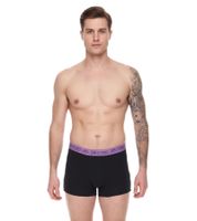 Confezione da 2 boxer uomo Kappa con lettering brand e mutande logo 351K1JW nero/lime o nero/viola