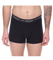 Confezione da 2 boxer uomo Kappa con lettering brand e mutande logo 351K1JW nero/lime o nero/viola