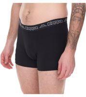 Confezione da 2 boxer uomo Kappa con lettering brand e mutande logo 351K1JW nero/lime o nero/viola