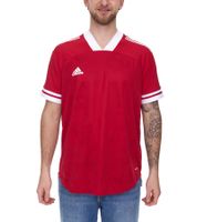 Camiseta de fútbol adidas Condivo 20 de manga corta para hombre con AeroReady FT7257 rojo/blanco