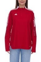 adidas Tiro21 Women's Sustainable Logo Pullover Everyday Sweater with AEROREADY Technology GM7317 Red