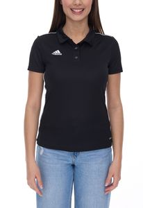 adidas Core 18 women's polo shirt short-sleeved shirt with AEROREADY technology everyday shirt CE9039 black/white