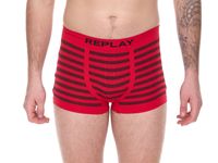 Confezione da 2 REPLAY Boxer retrò da uomo intimo stretto I101113 N093 Grigio/Rosso