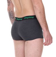 Pack of 2 REPLAY men's retro boxer shorts cotton underwear I101189 N195 black/grey