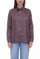 Aniston CASUAL women's summer blouse long-sleeved blouse in retro design satin 91937160 purple/green
