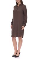 BOYSEN´S Kleid Damen Hemdblusen-Kleid in Crinkle Optik leicht durchscheinend 42883962 Braun