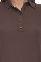 BOYSEN´S Kleid Damen Hemdblusen-Kleid in Crinkle Optik leicht durchscheinend 42883962 Braun