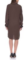 BOYSEN´S Kleid Damen Hemdblusen-Kleid in Crinkle Optik leicht durchscheinend 42883962 Braun