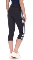 Leggings deportivos de mujer adidas diseñados para moverse de talle alto 3 rayas deportivos 3/4 ajustados con pantalones de fitness AeroReady Leggings capri GL3985 negro