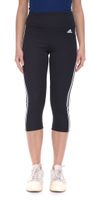 Leggings deportivos de mujer adidas diseñados para moverse de talle alto 3 rayas deportivos 3/4 ajustados con pantalones de fitness AeroReady Leggings capri GL3985 negro