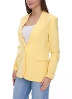 AjC Damen Blazer hüftlanger Boyfriend-Blazer mit Innenfutter und Ein-Knopf-Verschluss 53438757 Gelb