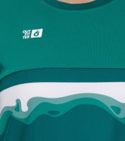 Outfitter OCEAN FABRICS TAHI Camiseta de entrenamiento sostenible para mujer con inserciones de malla Camiseta fitness Camiseta de manga corta OUT-W-1021-OTW-23 verde
