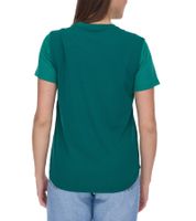 Outfitter OCEAN FABRICS TAHI Camiseta de entrenamiento sostenible para mujer con inserciones de malla Camiseta fitness Camiseta de manga corta OUT-W-1021-OTW-23 verde