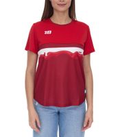 Outfitter OCEAN FABRICS TAHI women's sustainable training shirt with mesh inserts fitness shirt short sleeve shirt OUT-W-1021-OTW-34 red