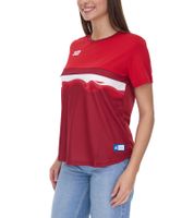 Outfitter OCEAN FABRICS TAHI women's sustainable training shirt with mesh inserts fitness shirt short sleeve shirt OUT-W-1021-OTW-34 red