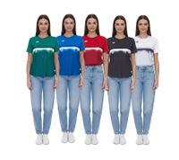 Outfitter OCEAN FABRICS TAHI women's sustainable training shirt with mesh inserts fitness shirt short-sleeved shirt OUT-W-1021-OTW in green, blue, red, black or light blue/white