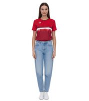 Outfitter OCEAN FABRICS TAHI women's sustainable training shirt with mesh inserts fitness shirt short-sleeved shirt OUT-W-1021-OTW in green, blue, red, black or light blue/white