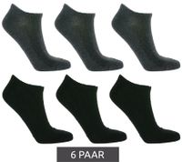 6 pairs of TASTIQ sneaker socks, plain cotton socks in a gift box, sports socks in grey, black, white, blue, green or pink