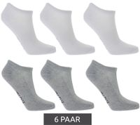 6 pairs of TASTIQ sneaker socks, plain cotton socks in a gift box, sports socks in grey, black, white, blue, green or pink