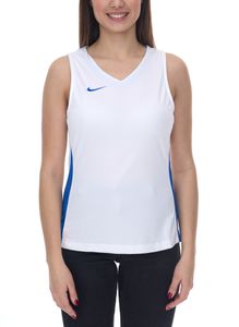 NIKE Team Basketball Women's Tank Top with DryFit Sports Shirt Training Shirt NT0211-102 White/Blue
