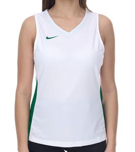 NIKE Team Basketball Women's Tank Top with DryFit Sports Shirt Training Shirt NT0211-104 White/Green