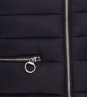 ONLY women's quilted jacket, transitional jacket with stand-up collar or hood, basic jacket, black or light blue