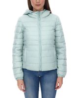 ONLY women's quilted jacket, transitional jacket with stand-up collar or hood, basic jacket, black or light blue