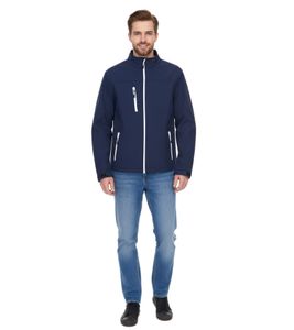 SANTINO Chaqueta softshell repelente al agua para hombre Chaqueta para exteriores Chaqueta de uso diario 1009676 azul