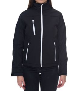 SANTINO women's water-repellent softshell jacket, outdoor jacket, everyday jacket 1018505 black