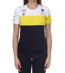 Le Coq Sportif Fomel 1 F1 Renault women's T-shirt short-sleeved cotton shirt 2010969 black/white/yellow