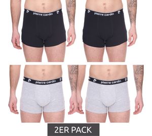 Lot de 2 boxers homme en coton Pierre Cardin sous-vêtements R808 noir ou gris
