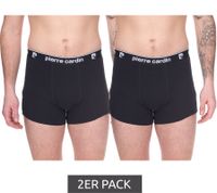 Pack of 2 Pierre Cardin men's cotton boxer shorts underwear R808 black or grey