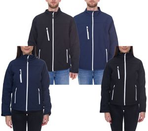 Chaqueta softshell SANTINO, chaqueta outdoor repelente al agua para mujer o hombre, chaqueta de uso diario en azul o negro