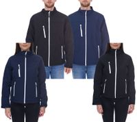 Chaqueta softshell SANTINO, chaqueta outdoor repelente al agua para mujer o hombre, chaqueta de uso diario en azul o negro