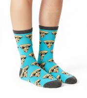 3 pairs of TASTIQ cotton socks with print, long socks in a stylish gift box Tas/1/CSX3 with pizza or donut print