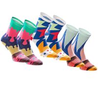 3 pairs of TASTIQ cotton socks with print, long socks in a stylish gift box Tas/1/CSX3 with pizza or donut print