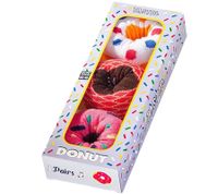 3 pairs of TASTIQ cotton socks with print, long socks in a stylish gift box Tas/1/CSX3 with pizza or donut print