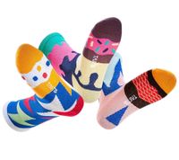3 pairs of TASTIQ cotton socks with print, long socks in a stylish gift box Tas/1/CSX3 with pizza or donut print