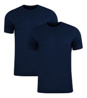 Pack of 2 PUMA Base children's sports shirts for boys & girls, sustainable cotton T-shirt with logo 678577 02 dark blue