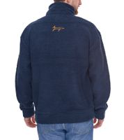 Denim Project men's stylish teddy jacket fleece jacket with stand-up collar autumn jacket DP-10023-082 574 dark blue/brown