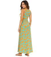 Robe en jersey pour femme Aniston CASUAL avec robe longue à imprimé coloré turquoise/orange