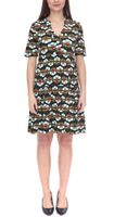 Aniston CASUAL Damen Mini-Kleid ausgestelltes Sommerkleid im Retro-Look 8556 9430 Schwarz/Bunt